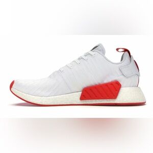 NWOT adidas NMD R2 White / Red - Size 5M / 6W